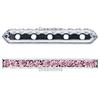 SWAROVSKI 77725 Rondelle Spacer Bars 4 Hole Cyclamen Opal/Silver